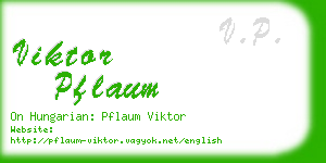 viktor pflaum business card